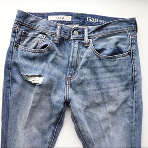 Gap 1969 distressed slim jeans men’s
